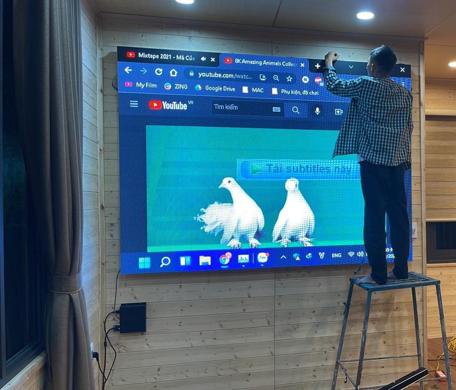 LẮP ĐẶT MÀN HÌNH LED TRONG NHÀ P3 TẠI KIẾN THỤY